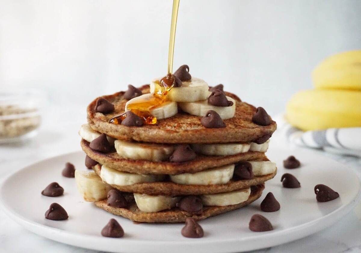 bananen-chocolade-chip-pannenkoeken-recept