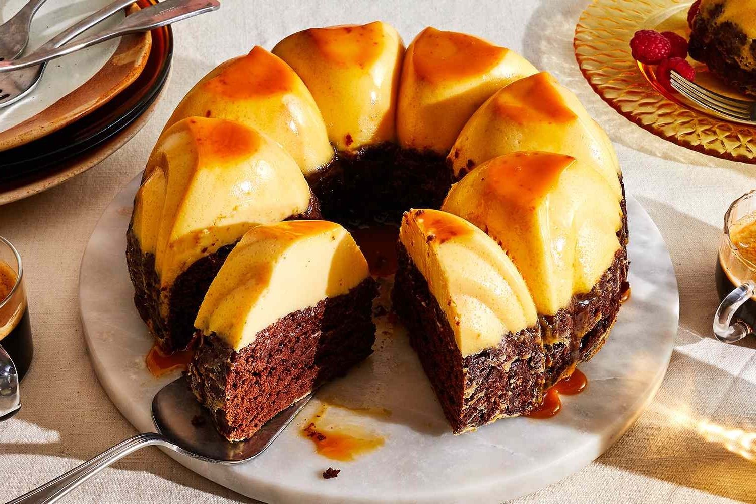 chocolade-flan-taart-recept