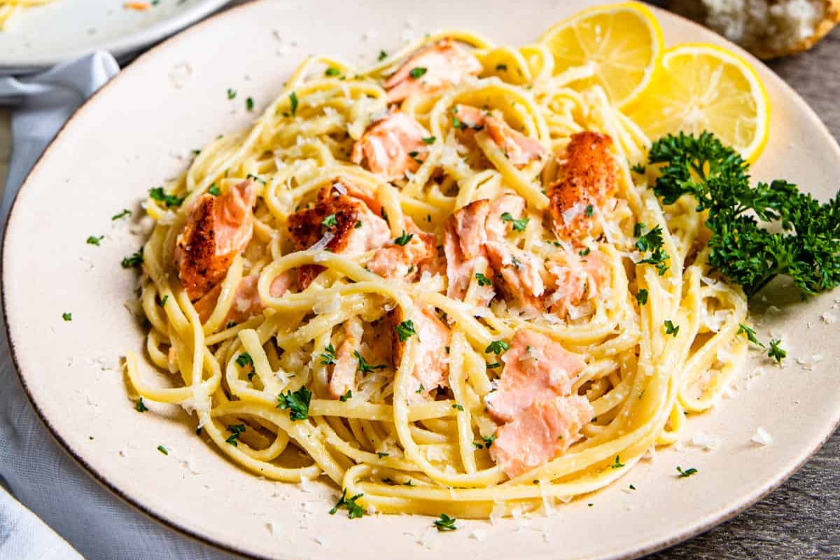 gebacken-limoenboter-zalm-met-pasta-recept
